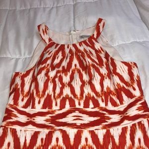 Dress Barn- orange&white- Midi w/Pockets!